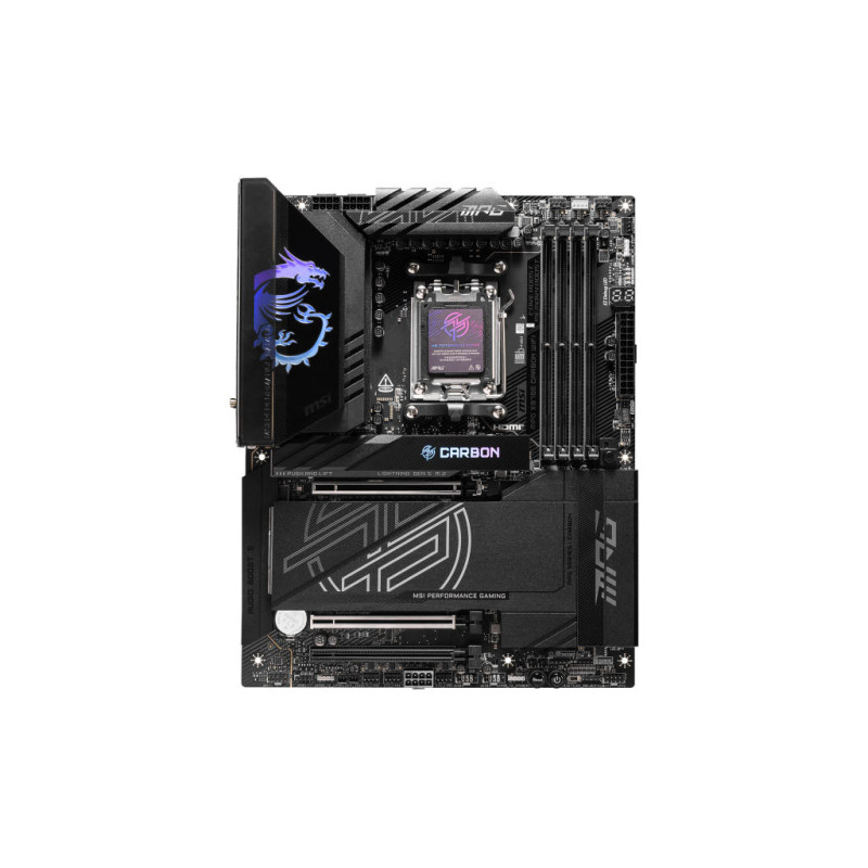 MSI Материнcька плата MPG X870E CARBON WIFI sAM5 X870E 4xDDR5 HDMI WiFi BT ATX