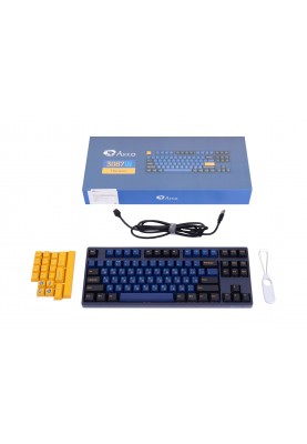 Akko Клавіатура механічна 3087 DS Horizon 87Key, CS Pink V2, USB-A, EN/UKR, No LED, Синій