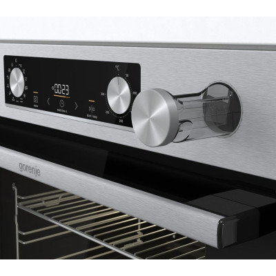 Gorenje Духова шафа електрична, 77л, A+, пара, дисплей, нерж