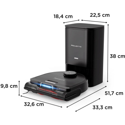 Rowenta Робот-пилосос миючий X-Plorer Serie 240+ AI Animal & Allergy, 8000ПаВт, h=9.7см, 0.22л, конт пилок -0.35л, автон. робота до 120хв, чорний Rowenta Робот-пилосос миючий X-Plorer Serie 240+ AI Animal & Allergy, 8000ПаВт, h=9.7см, 0.22л, конт пилок -0.35л, автон. робота до 120хв, чорний