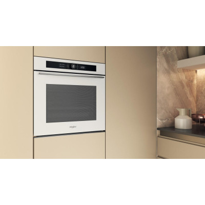 Whirlpool Духовий шафа електричний, 73л, A+, дисплей, конвекція, піроліз, телескопічні напрямні, білий