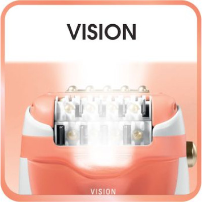 Rowenta Епілятор Soft Sensation пінцетний, від мережі, пінцет.-24, сух., насадок-4, з підсвіткою, біло-рожевий