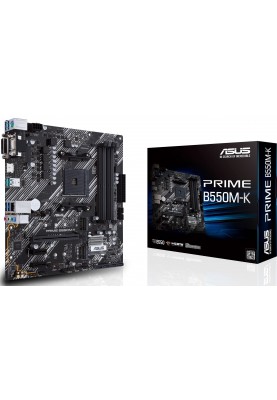 ASUS Материнcька плата PRIME B550M-K sAM4 B550 4xDDR4 M.2 HDMI DVI D-Sub mATX