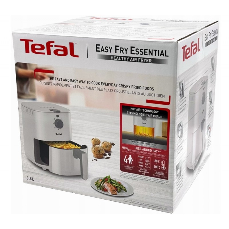 Tefal Мультипіч Easy Fry Essential, 1430Вт, чаша-3.5л, механічне керув., пластик, білий