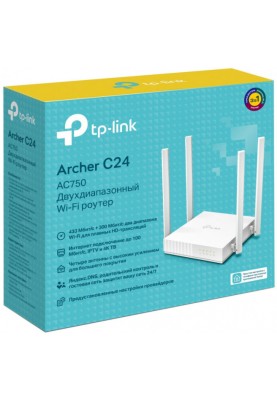 TP-Link Маршрутизатор ARCHER C24 AC750 4xFE LAN 1xFE WAN