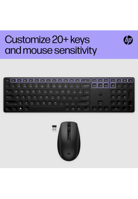 HP Комплект клавіатура та миша НР 650, WL, EN/UK, чорний