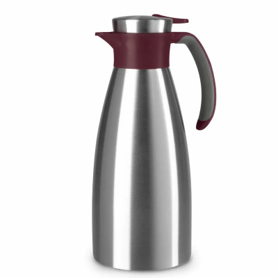 Tefal Термоглечик Tefal Soft Grip, 1.5л, нежавіюча сталь, пластик, бордовий