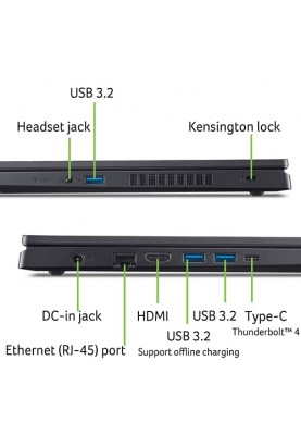 Acer Ноутбук Nitro V 15 ANV15-51 15.6" FHD IPS, Intel i7-13620H, 16GB, F1TB, NVD3050-6, Lin, чорний