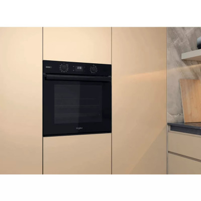 Whirlpool Духовий шафа електричний, 71л, A+, дисплей, конвекція, телескопічні напрямні, пара, чорний
