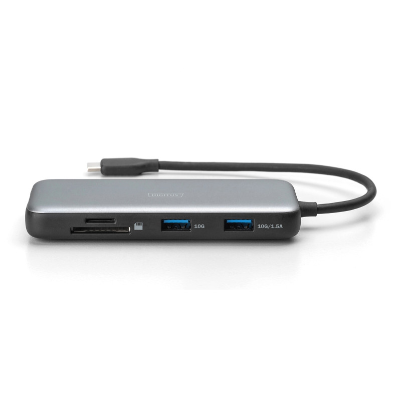 Digitus Док-станція USB-C > HDMI/2xUSB-A/USB-C/SD/MicroSD/RJ54