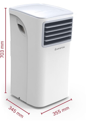 Ariston Кондиціонер мобільний Mobis 8 16м2 on/off 8000BTU 2.6кВт A/- R290 білий