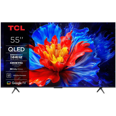 TCL Телевізор 55" TCL QLED 4K 144Hz Smart Google TV Titan ONKYO sound