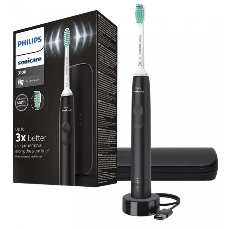 Philips Щітка зубна електр. Sonicare Gemini 3100, 31т. колив/хв, насадок-1, футляр, чорний