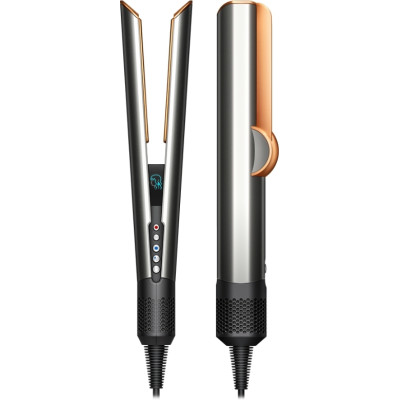 Dyson Випрямляч із вологого на сухе HТ01 Airstrait Nickel/Copper, темп.режимів-3, 80-140С, OLED-дисплей, метал, сіро-бронзовий