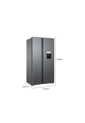 TCL Холодильник SBS, 177х92х63см, 2 дв., Х- 322л, М- 181л, A++, NF, диспенсер, нерж