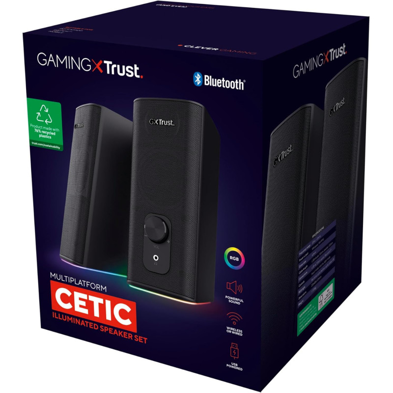 Trust Акустична система Trust GXT 612 Cetic 2.0, BT/USB/AUX, чорний