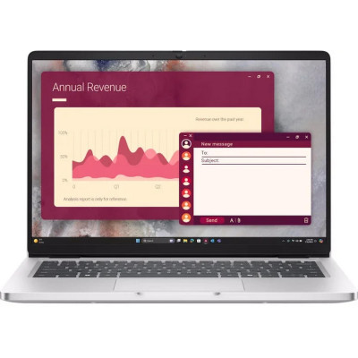 Dell Ноутбук Dell Pro 14 14" FHD + AG, Intel U5-235U, 16GB, F512GB, UMA, Win11P, сріблястий