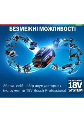 Bosch Шурупокрут-дриль акумуляторний GSR 18 V-50, 18В 2x2Aг, 50Нм,20+1, 460/1800об/хв, 1кг