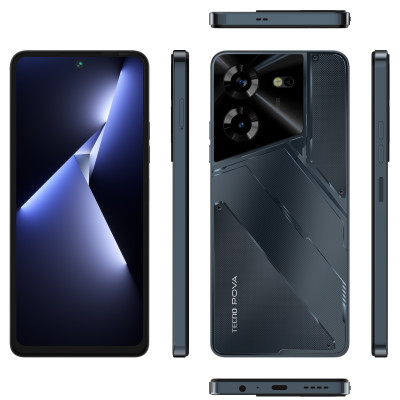 TECNO Смартфон POVA 5 (LH7n) 6.78" 8/256GB, 2SIM, 6000mAh, Mecha Black
