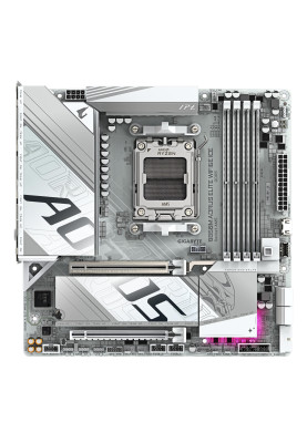Gigabyte Материнська плата B850 AORUS ELITE WF6E ICE sAM5 B850 4xDDR5 M.2 Wi-Fi BT mATX