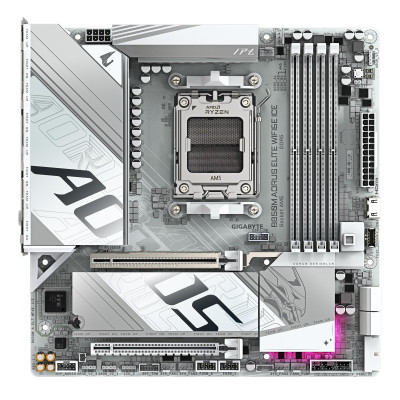 Gigabyte Материнська плата B850 AORUS ELITE WF6E ICE sAM5 B850 4xDDR5 M.2 Wi-Fi BT mATX