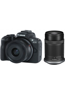 Canon Цифрова фотокамера EOS R50 + RF-S 18-45 IS STM + RF-S 55-210 IS STM Black