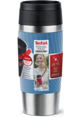 Tefal Термочашка Travel Mug Classic Twist, 360мл, нержавіюча сталь, блакитний