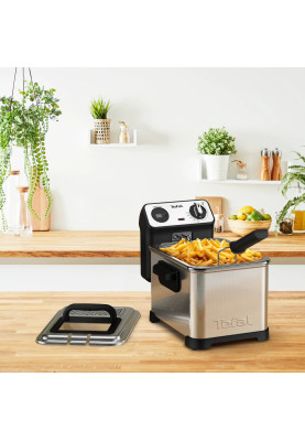 Tefal Фритюрниця Filtra Pro, 2400Вт, ємність-3л, механічне керув., від 150°C до 190°C нержавіюча сталь, чорний