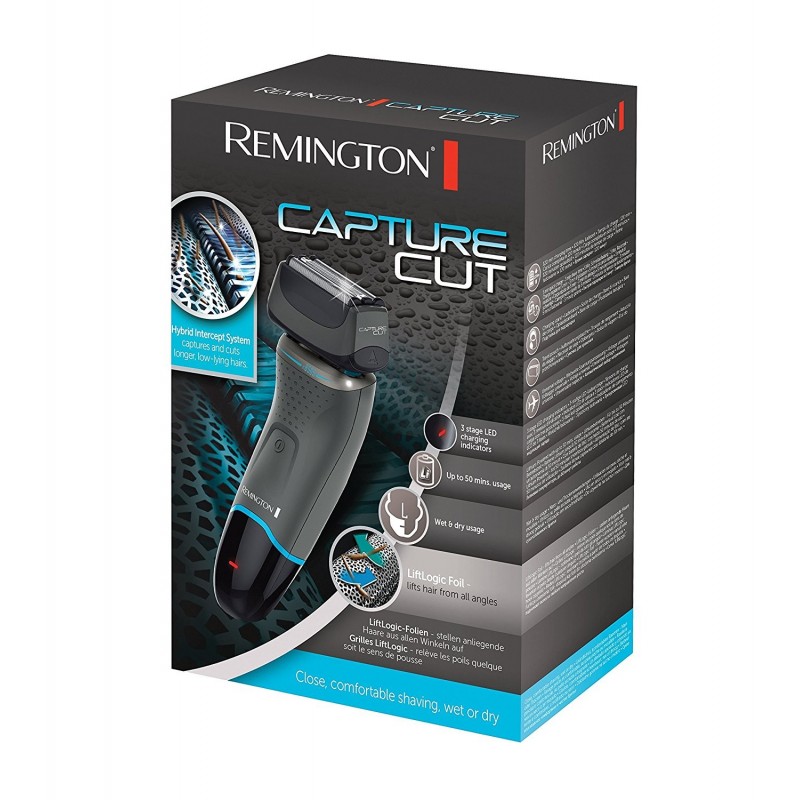 Remington CaptureCut[Бритва електр. сіткова F8 Ultimate Series, бритв.головок-3, сух.+волог., тример, чорно-сірий]