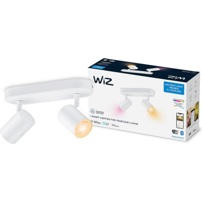 WiZ Світильник точковий накладний розумний IMAGEO Spots, 2х5W, 2200-6500K, RGB, Wi-Fi, білий