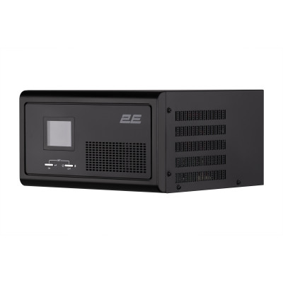 2E Інвертор HI600, 600W, 12V - 230V, LCD, AVR, 2xSchuko + DC output