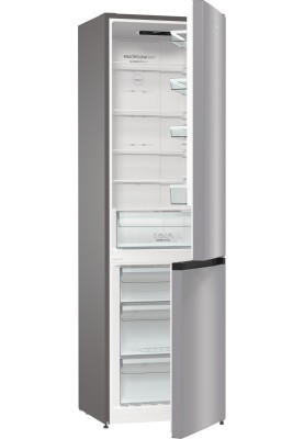 Gorenje Холодильник з нижн. мороз. камерою, 200х60х60см, 2 двері, 235(96)л, А++, NoFrost+, Зона св-ті, сірий