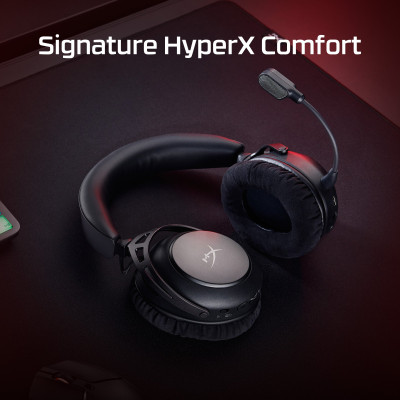 HyperX Гарнітура ігрова Cloud Alpha 2 WL/BT/mini-jack/USB-A/USB-C, 0.5м/1.5м, чорний
