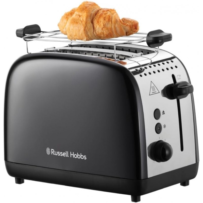 Russell Hobbs Тостер Colours Plus, 1600Вт, нержав., підігрів,разморозка, чорний