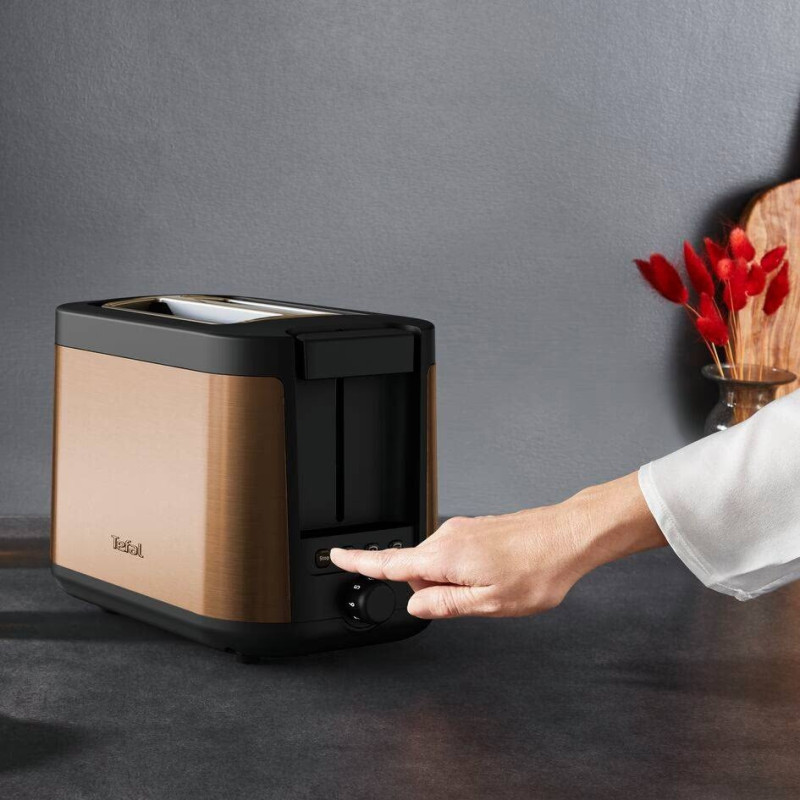 Tefal Тостер Tefal Coppertinto 850Вт, розморожування, метал, бронзовий