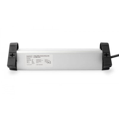 Digitus Блок розеток Office, 4xSchuko 16A, 2xUSB 2A, вимикач, 1.5м, вилка Schuko