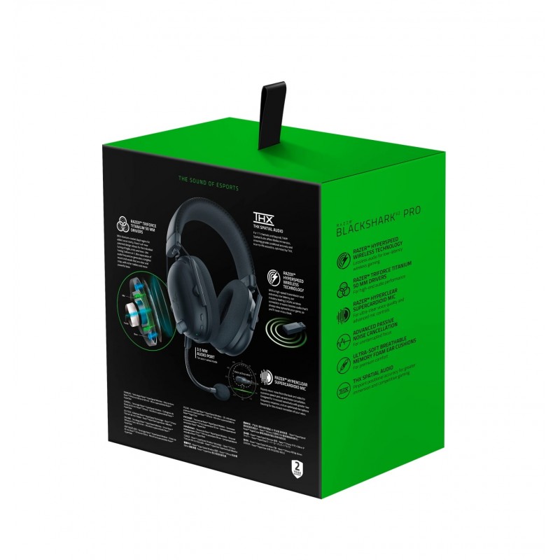 Razer Гарнітура ігрова BlackShark V2 Pro, 7.1, mini-jack/WL, 1.3м, чорний