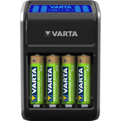 VARTA Зарядний пристрій LCD PLUG CHARGER+4xAA 2100 mAh