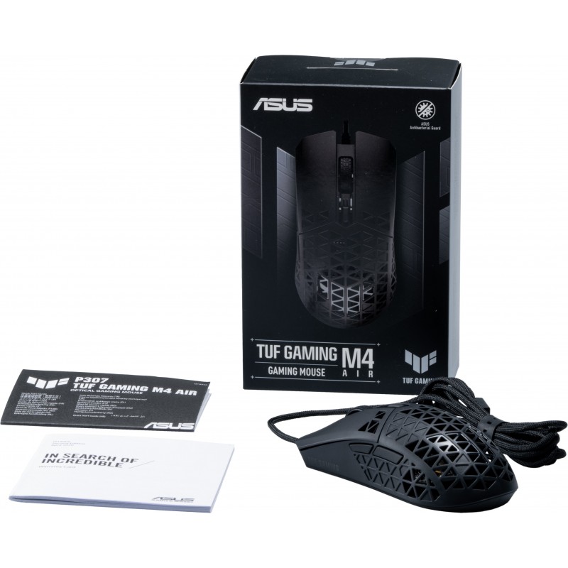 ASUS Миша TUF M4 Air Shell IPX6 USB Black