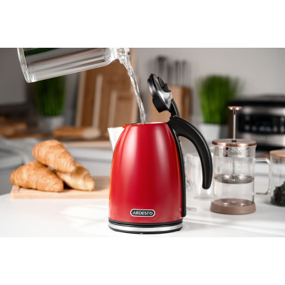 ARDESTO Електрочайник EKL-F340R 1.7л/2200Вт/strix контроль/нерж. сталь/червоний