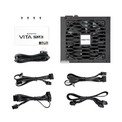 Chieftec Блок живлення Vita SM3 (850W), >85%, 80+ Bronze, 120мм, 1xMB 24pin(20+4), 2xCPU 8pin(4+4), 3xMolex, 6xSATA, 4xPCIe 8pin(6+2), 1xP