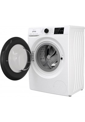 Gorenje Пральна машина фронтальна, 8кг, 1400, A+++, 46,5см, дисплей, інвертор, пара, Wi-Fi, білий