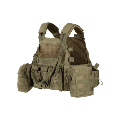 2E Tactical Плитоноска, Тип 1, з кишенями для бічного захисту і підсумками, Молле, зелена