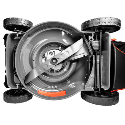 Graphite Газонокосарка бензинова, 2200Вт, 46см, 55л, мульчування, 25-65мм, 31кг