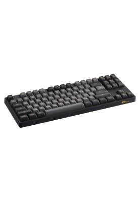 Akko Клавіатура механічна 5087B Plus Black & Gold 87Key, CS Silver, BT/WL/USB-A, Hot-swappable, EN/UKR, RGB, Чорний