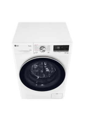 LG Прально-сушильна машина фронтальна, 9(6)кг, 1400, А, 56см, дисплей, пара, інвертор, білий