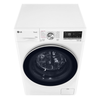 LG Прально-сушильна машина фронтальна, 9(6)кг, 1400, А, 56см, дисплей, пара, інвертор, білий