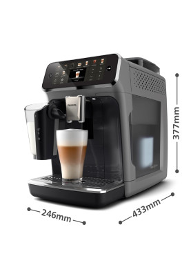 Philips Кавомашина Philips Series 5500, 1.8л, зерно+мелена, автомат.капуч, дисплей, авторецептів -22, холодна кава, сріблясто-чорний