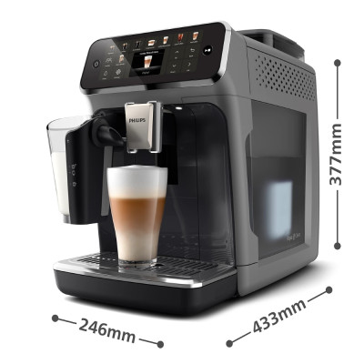 Philips Кавомашина Philips Series 5500, 1.8л, зерно+мелена, автомат.капуч, дисплей, авторецептів -22, холодний кофе, сріблясто-чорний