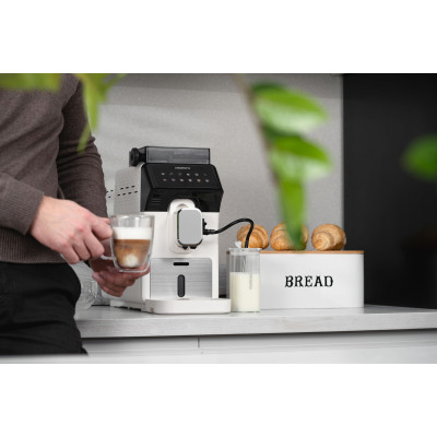 ARDESTO Кавомашина, 2л, зерно, автомат.капуч, дисплей, авторецептів -9, біло-чорний